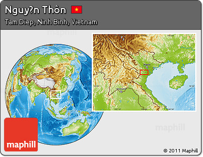 Physical Location Map of Nguyễn Thôn