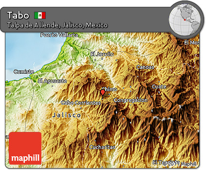 Physical 3D Map of Tabo