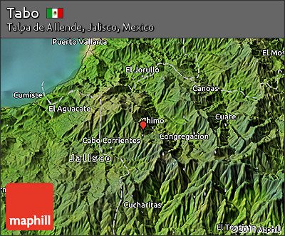Satellite 3D Map of Tabo