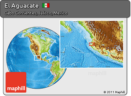 Physical Location Map of El Aguacate