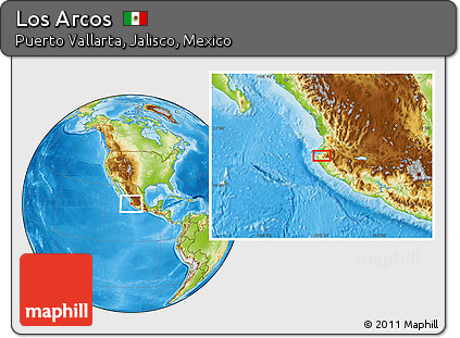 Physical Location Map of Los Arcos