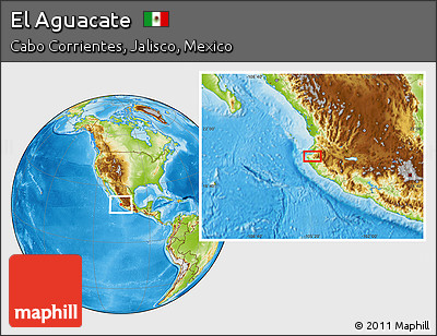 Physical Location Map of El Aguacate