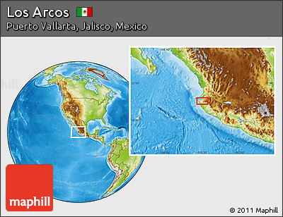 Physical Location Map of Los Arcos