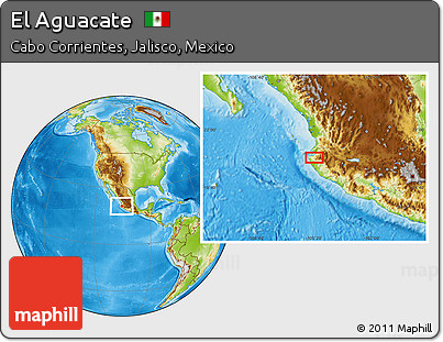 Physical Location Map of El Aguacate