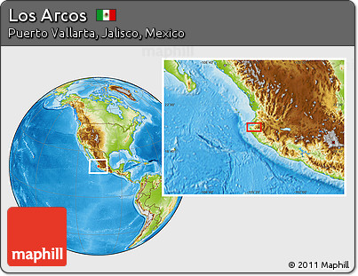 Physical Location Map of Los Arcos