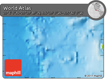 Physical Map of the Area around 20° 22' 55" N, 106° 10' 30" W