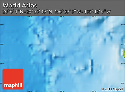 Physical Map of the Area around 20° 22' 55" N, 106° 10' 30" W