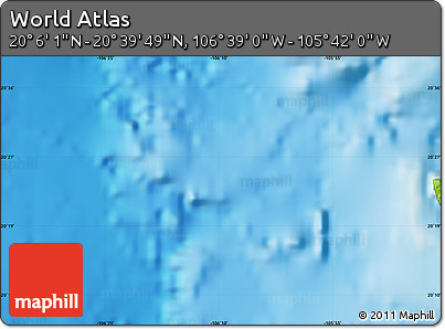 Physical Map of the Area around 20° 22' 55" N, 106° 10' 30" W
