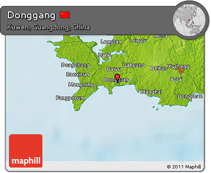Physical 3D Map of Donggang