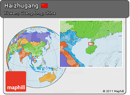 Political Location Map of Haizhugang