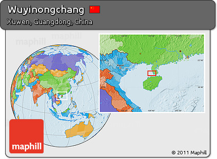Political Location Map of Wuyinongchang