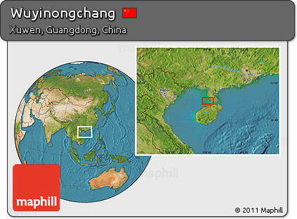 Satellite Location Map of Wuyinongchang