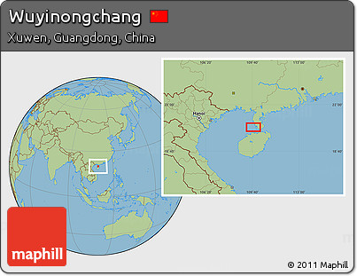Savanna Style Location Map of Wuyinongchang