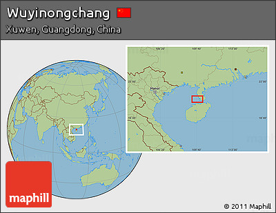 Savanna Style Location Map of Wuyinongchang