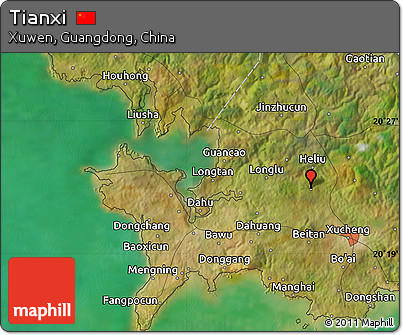 Satellite Map of Tianxi