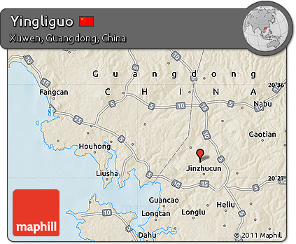 Shaded Relief Map of Yingliguo