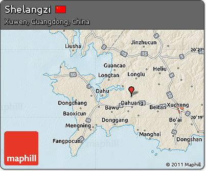 Shaded Relief Map of Shelangzi