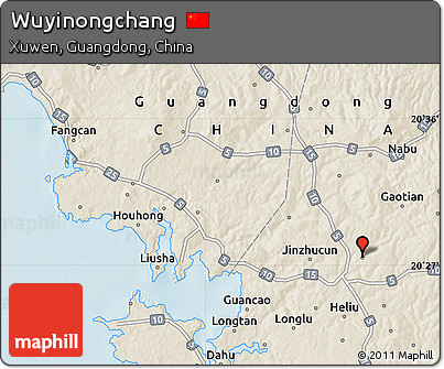 Shaded Relief Map of Wuyinongchang