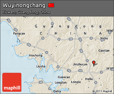 Shaded Relief Map of Wuyinongchang