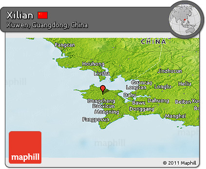 Physical Panoramic Map of Xilian