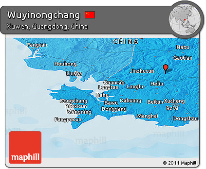 Political Panoramic Map of Wuyinongchang