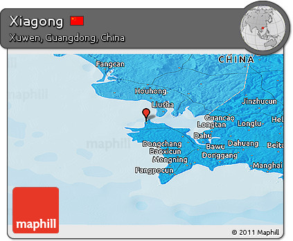 Political Panoramic Map of Xiagong