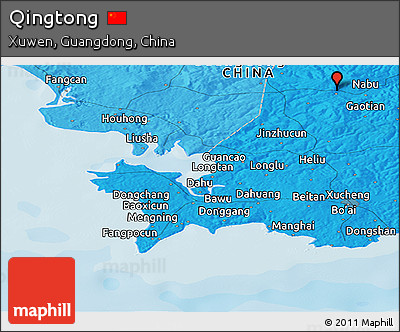 Political Panoramic Map of Qingtong