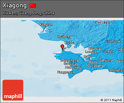 Political Panoramic Map of Xiagong