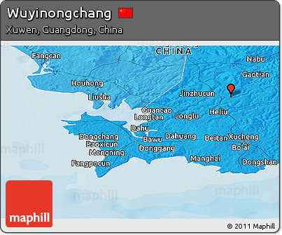 Political Panoramic Map of Wuyinongchang