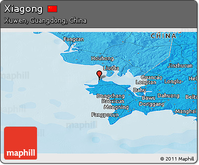 Political Panoramic Map of Xiagong