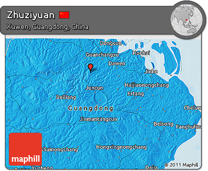 Political 3D Map of Zhuziyuan