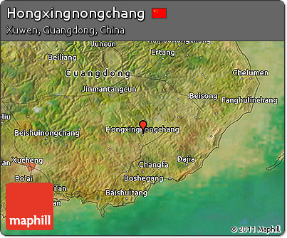 Satellite 3D Map of Hongxingnongchang