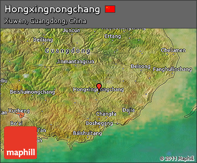 Satellite 3D Map of Hongxingnongchang