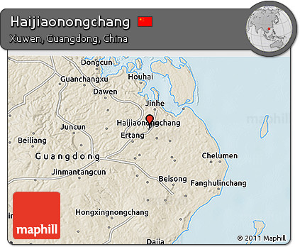 Shaded Relief 3D Map of Haijiaonongchang