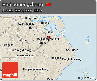 Shaded Relief 3D Map of Haijiaonongchang