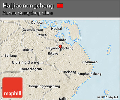 Shaded Relief 3D Map of Haijiaonongchang