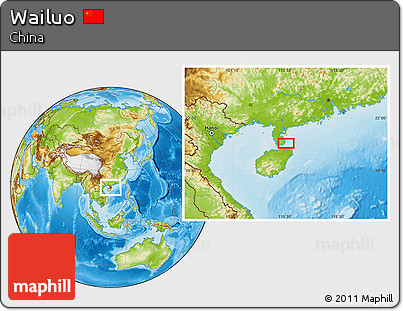 Physical Location Map of Wailuo