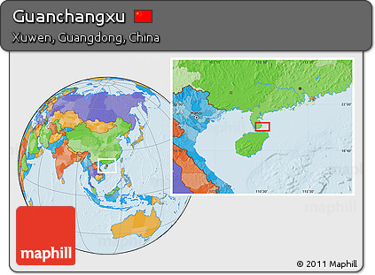 Political Location Map of Guanchangxu