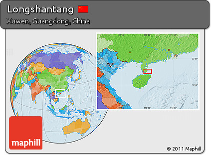 Political Location Map of Longshantang
