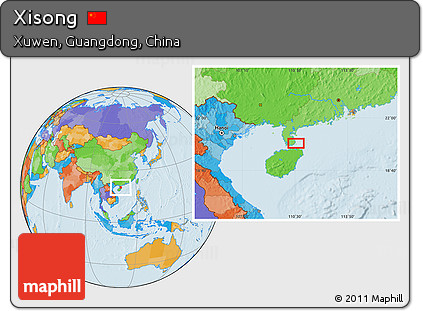 Political Location Map of Xisong