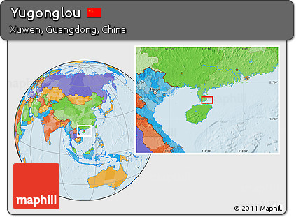 Political Location Map of Yugonglou
