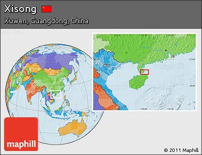 Political Location Map of Xisong