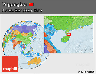 Political Location Map of Yugonglou
