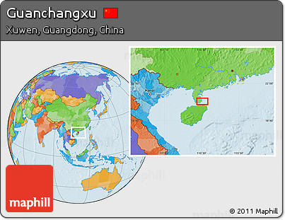 Political Location Map of Guanchangxu