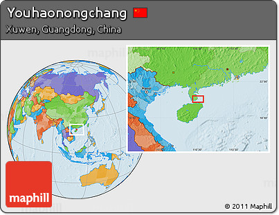 Political Location Map of Youhaonongchang