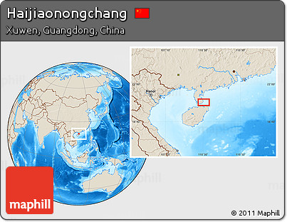 Shaded Relief Location Map of Haijiaonongchang