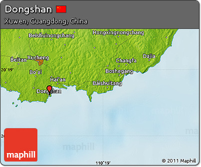Physical Map of Dongshan