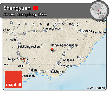 Shaded Relief Map of Shangyuan