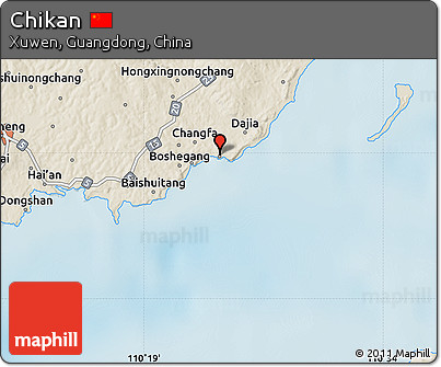 Shaded Relief Map of Chikan