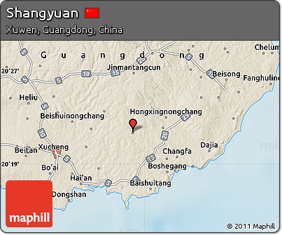 Shaded Relief Map of Shangyuan